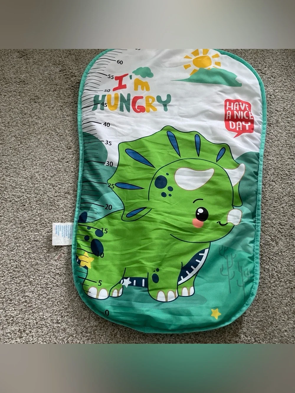 Green Dinosaur Kids Placemat - Cute 'I'm Hungry' Design
